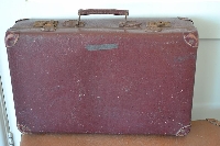 Koffertje donker (rood) bruin