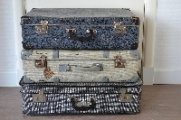 Grijsblauwe koffer