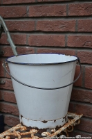 Wit emaille emmer #3