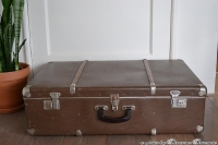 Koffer met houten stootranden