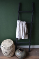 Houten decoratie ladder zwart