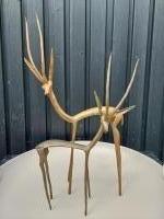 Set antilope beeldjes, brons