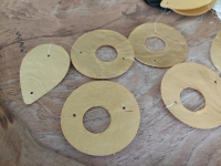 Kerstboom slinger parelmoer, naturel, zwart of brons