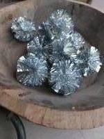 Vintage folie kerstballen zilver