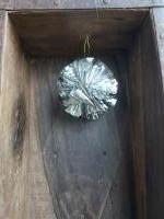 Vintage folie kerstballen zilver