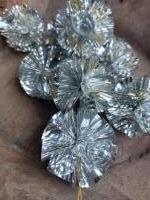 Vintage folie kerstballen zilver