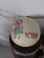 Vintage papier maché kerstballen, kinderen