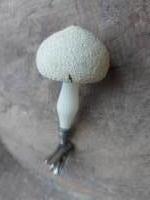 Antiek kerst ornament, paddenstoel