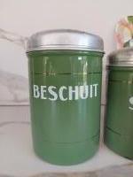 Emaille voorraadbussen groen