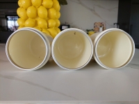 Emaille voorraadbussen creme