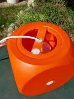 Space age dobbelsteen lamp