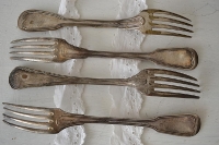 Set van 4 vorken