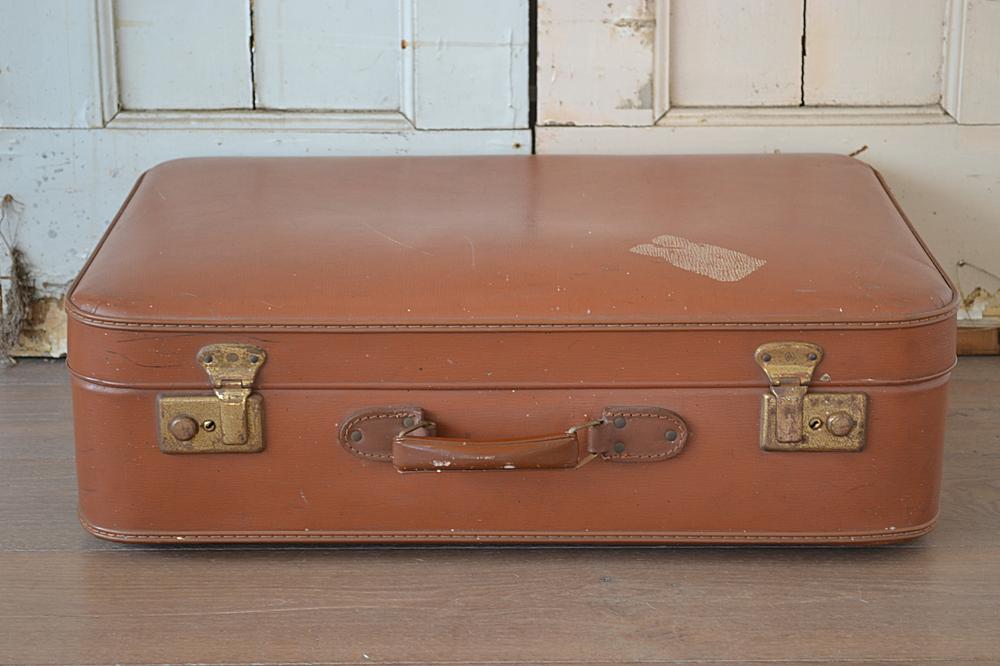 Oude koffer bruin